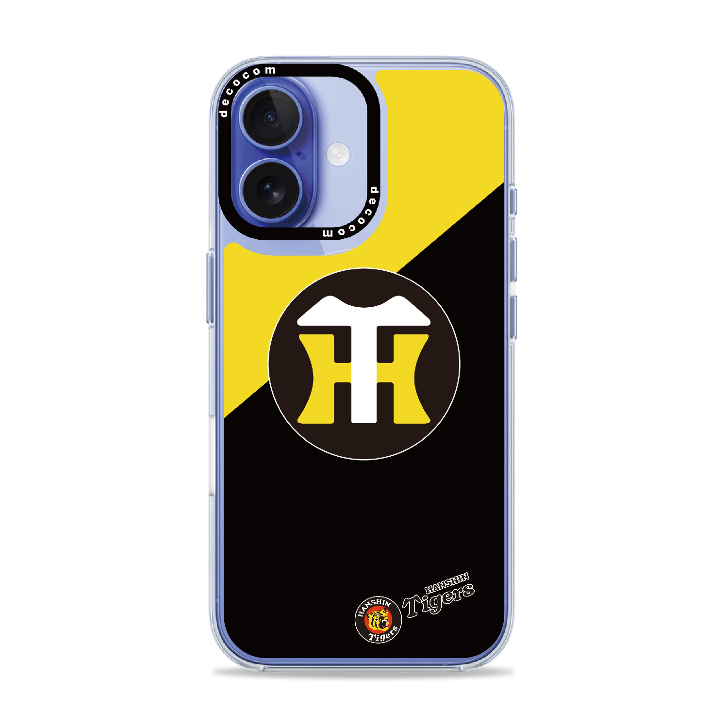 イエロー×ブラック対角線×HTロゴ｜阪神タイガース 着せ替えスマホ™｜iPhone 16