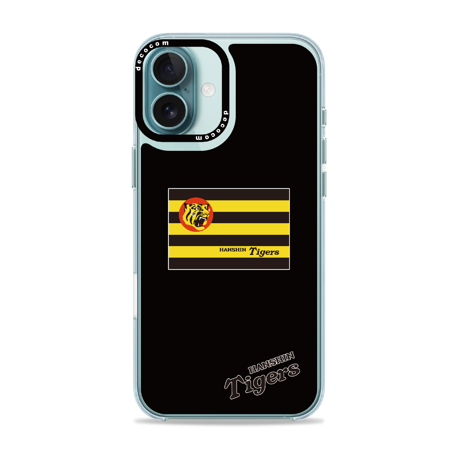 横縞デザイン×HANSHIN Tigersロゴ｜阪神タイガース 着せ替えスマホ™｜iPhone 16 Plus