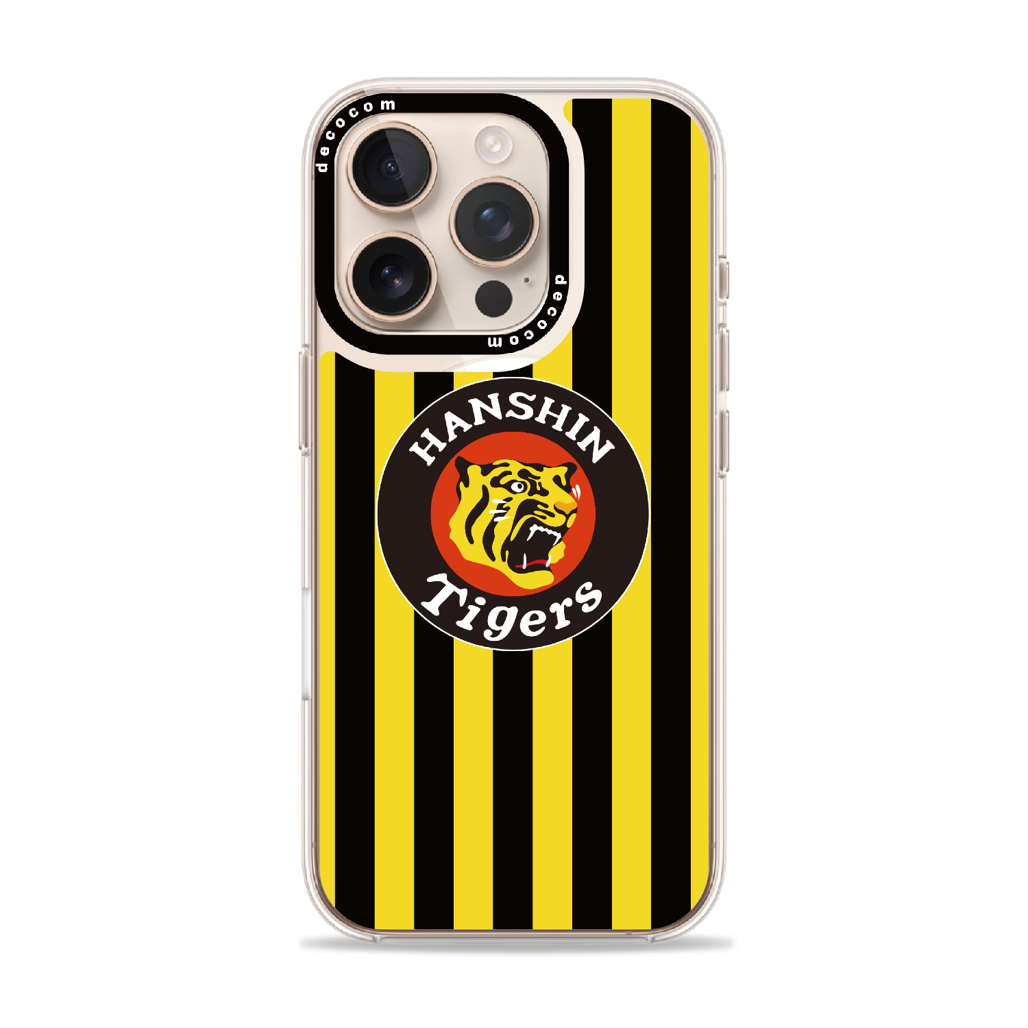 伝統の縦縞×丸虎エンブレム｜阪神タイガース 着せ替えスマホ™｜iPhone 16 Pro