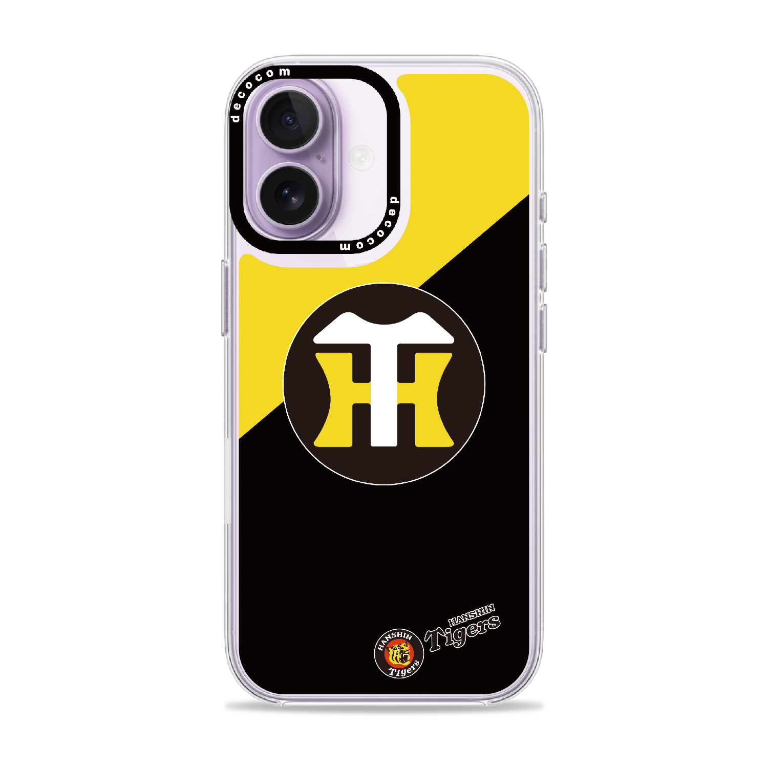 イエロー×ブラック対角線×HTロゴ｜阪神タイガース 着せ替えスマホ™｜iPhone 17
