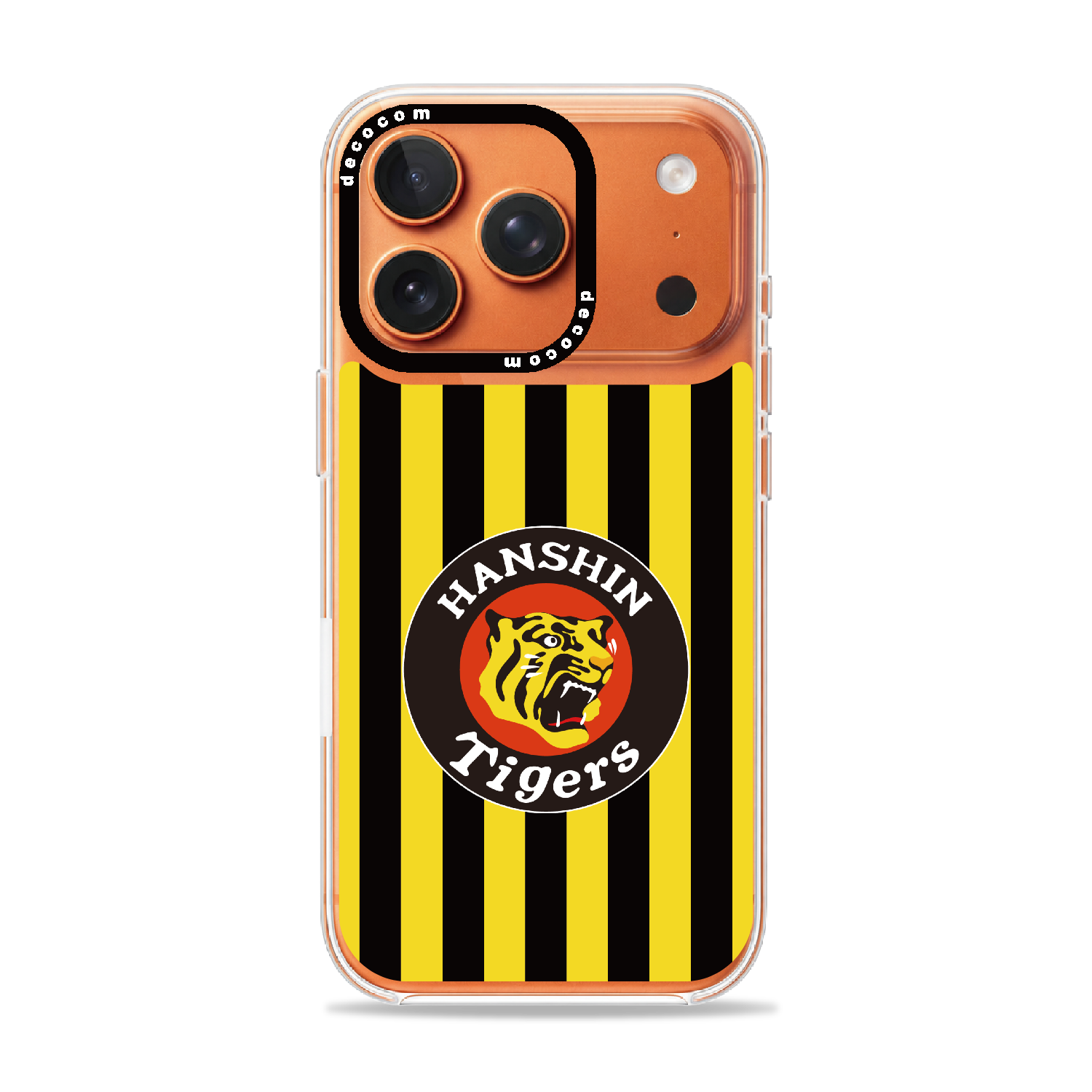 伝統の縦縞×丸虎エンブレム｜阪神タイガース 着せ替えスマホ™｜iPhone 17 Pro