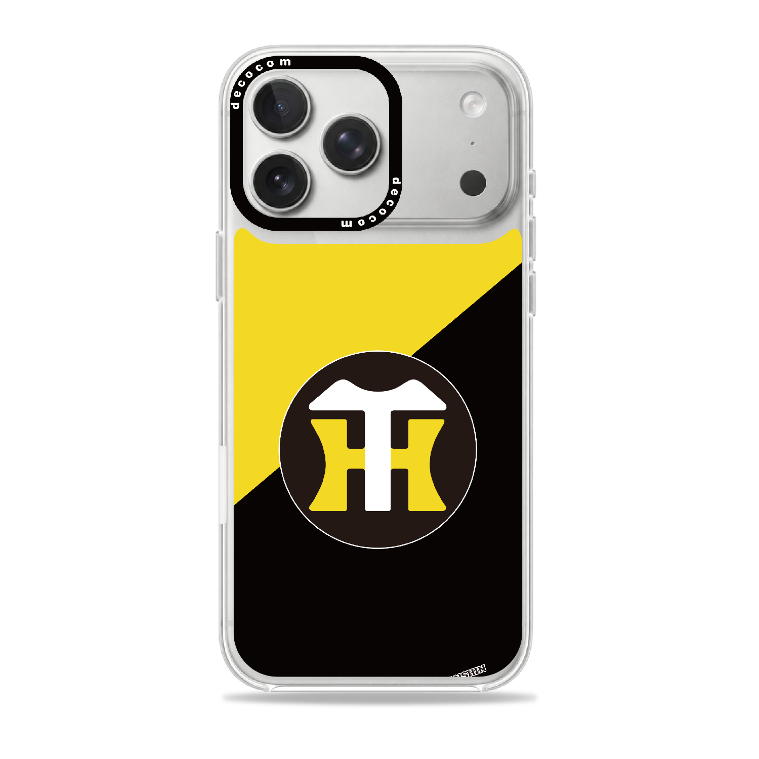 イエロー×ブラック対角線×HTロゴ｜阪神タイガース 着せ替えスマホ™｜iPhone 17 Pro Max